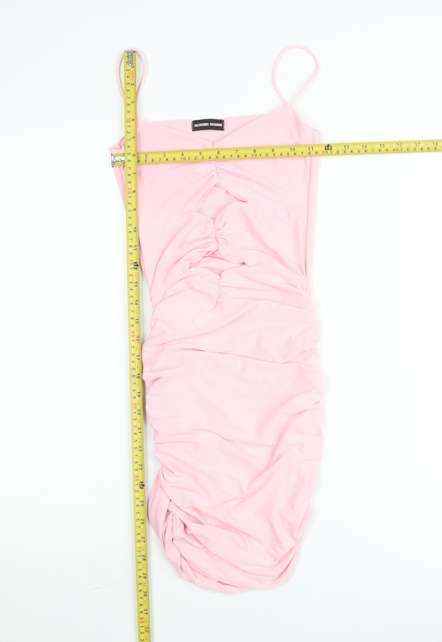 AllTrends Fashion Women's Pink Size 8 Bodycon Midi Dress