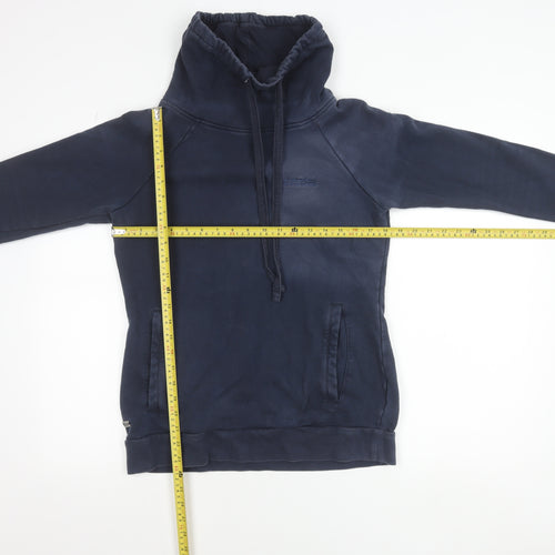 Regatta Great Outdoors Women's Navy Pullover Hoodie UK 10 Cotton Blend