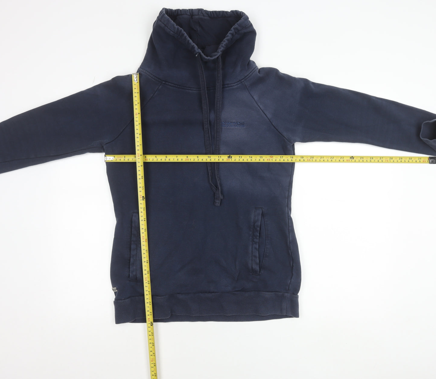 Regatta Great Outdoors Women's Navy Pullover Hoodie UK 10 Cotton Blend