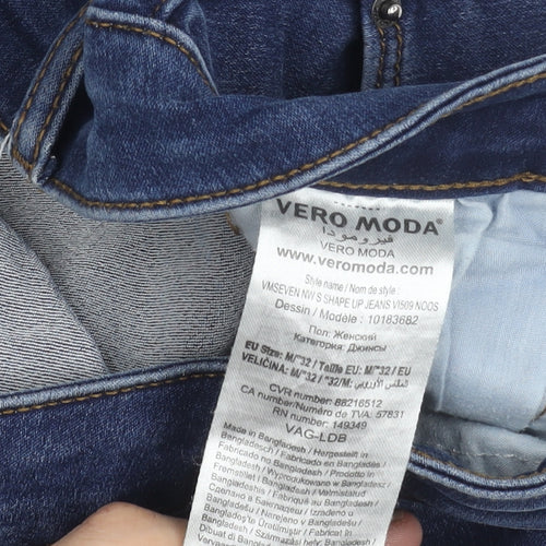 Vero Moda Womens Blue Skinny Jeans Size M/L 32 Regular Fit Denim