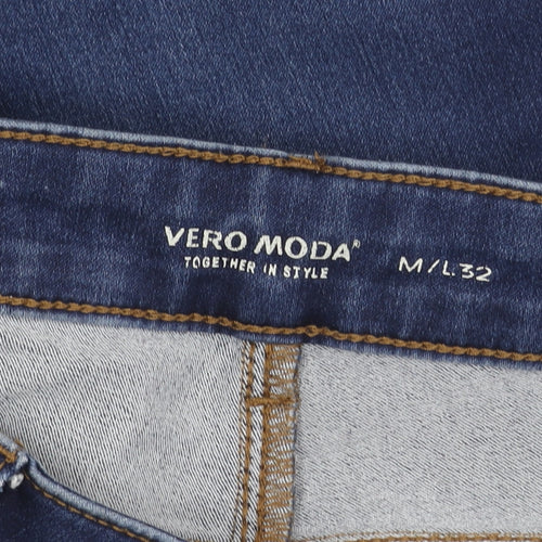 Vero Moda Womens Blue Skinny Jeans Size M/L 32 Regular Fit Denim