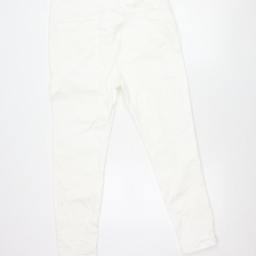 Primark Women White Skinny Jeans Size 18 Stretch Denim 30in Leg