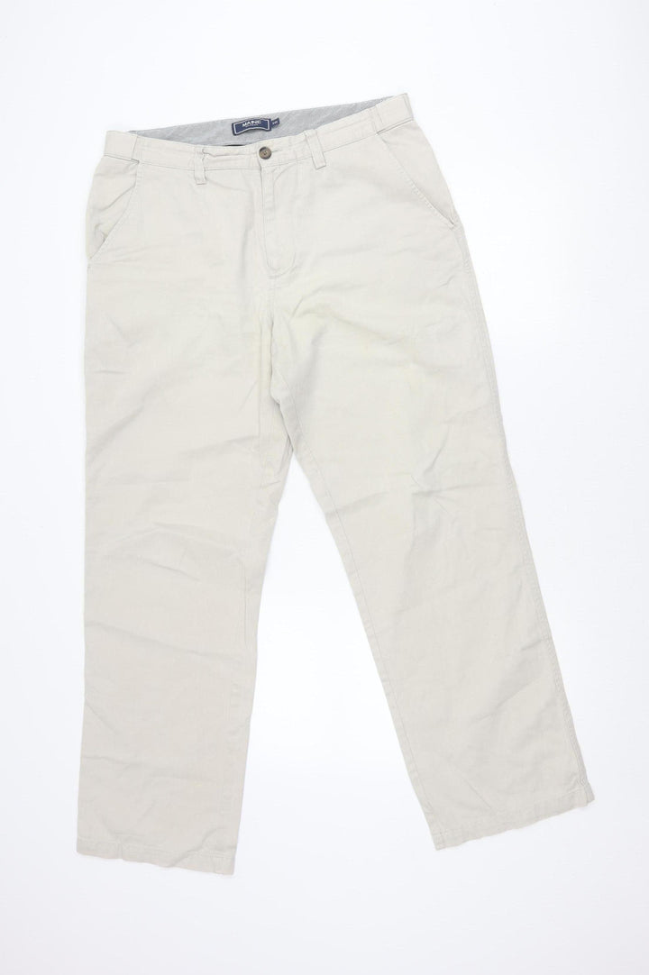 Maine New England Men's Beige Cotton Chino Trousers 34R