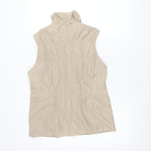 ERFO Womens Beige Lightweight Zip Waistcoat Size 8