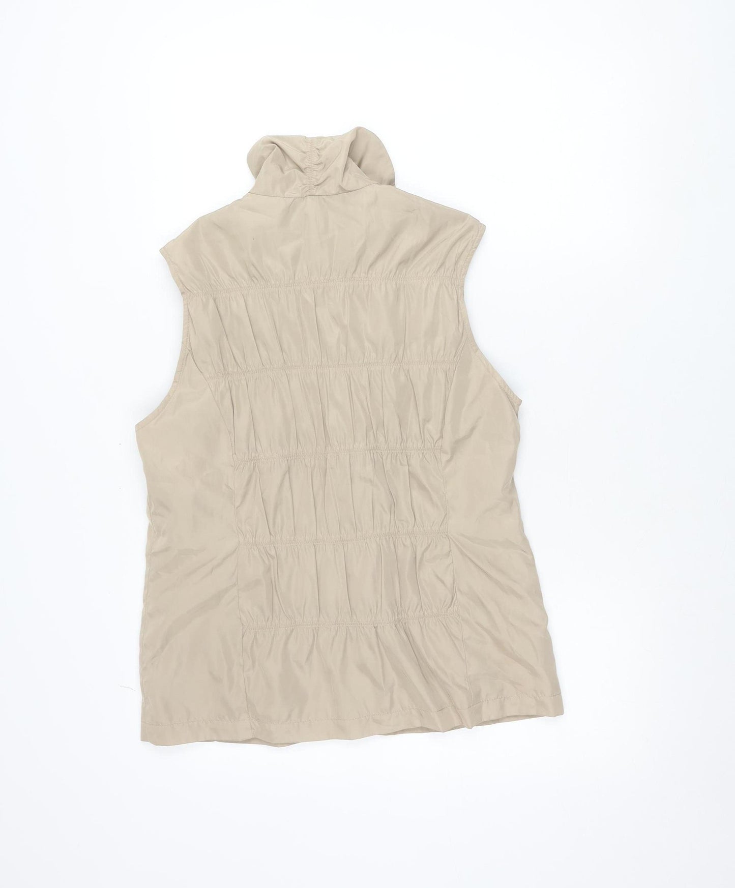 ERFO Womens Beige Lightweight Zip Waistcoat Size 8