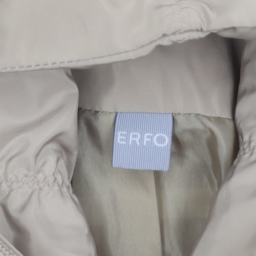 ERFO Womens Beige Lightweight Zip Waistcoat Size 8