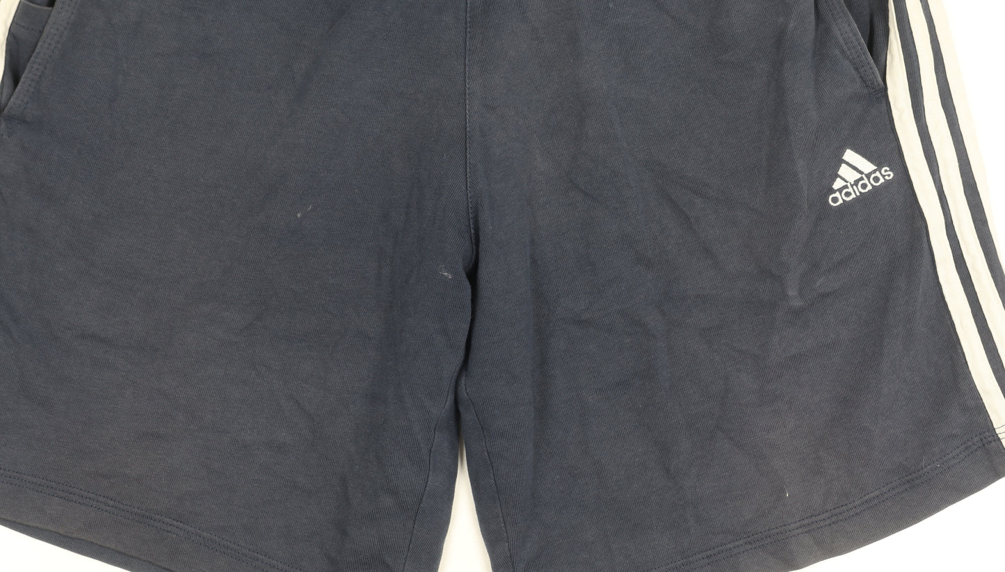 Adidas Men’s Blue Small Sweat Shorts Performance Essentials
