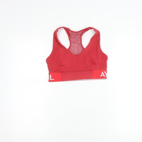AYBL Red Women’s Medium Racerback Sports Bra Top Athletic Activewear