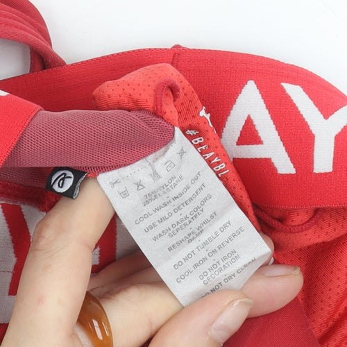 AYBL Red Women’s Medium Racerback Sports Bra Top Athletic Activewear