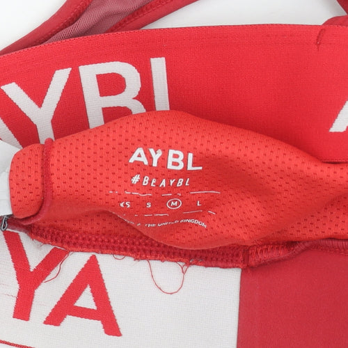AYBL Red Women’s Medium Racerback Sports Bra Top Athletic Activewear