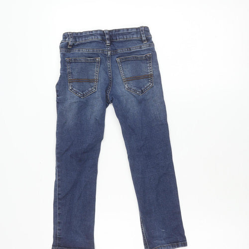 Next Girls Blue Straight Jeans 5 Years Regular Fit Adjustable Waist