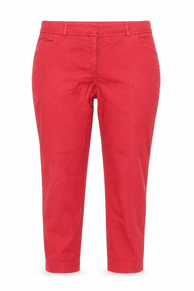 Oasis Womens Red Chino Trousers Size 12 Cotton Blend Smart Casual