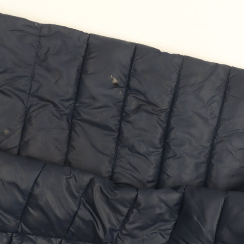 Dunnes Stores Women's Blue Hooded Puffer Jacket Size S Shower Resistant
