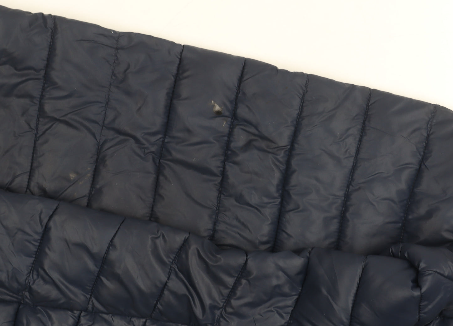 Dunnes Stores Women's Blue Hooded Puffer Jacket Size S Shower Resistant