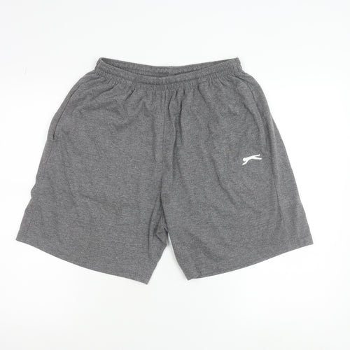 Slazenger Men's Grey XL Athletic Shorts Elastic Waist Lightweight