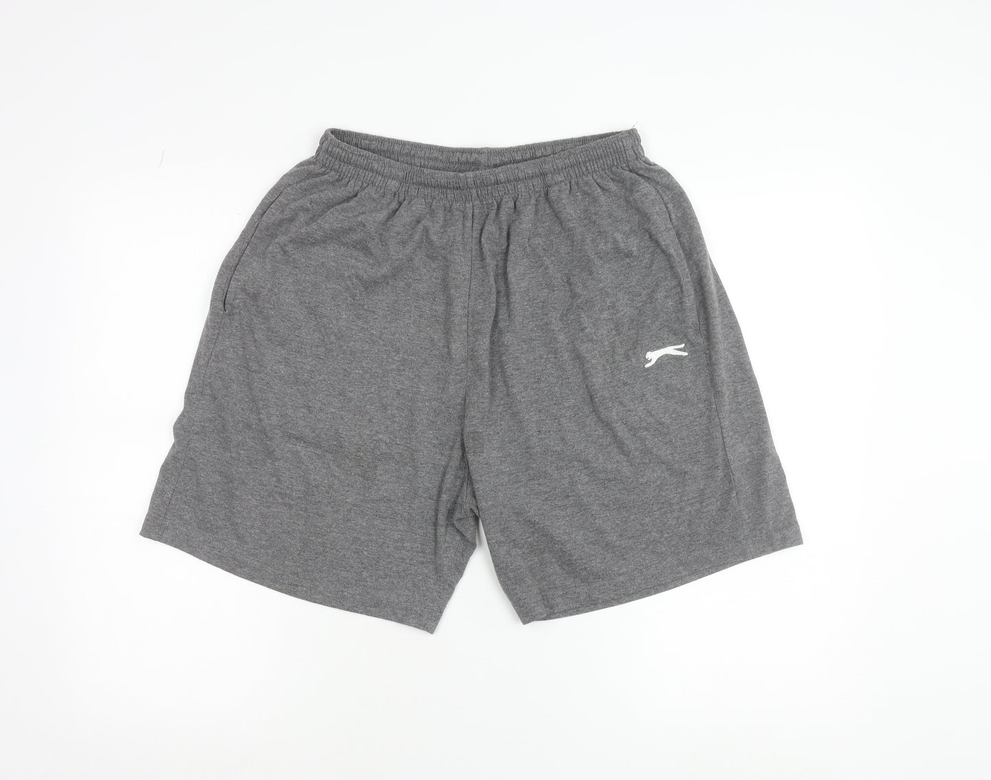 Slazenger Men's Grey XL Athletic Shorts Elastic Waist Lightweight