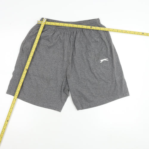 Slazenger Men's Grey XL Athletic Shorts Elastic Waist Lightweight