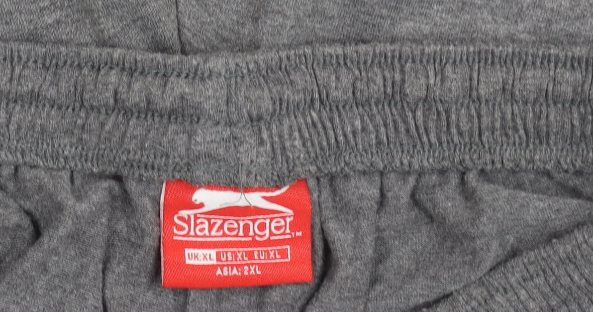 Slazenger Men's Grey XL Athletic Shorts Elastic Waist Lightweight