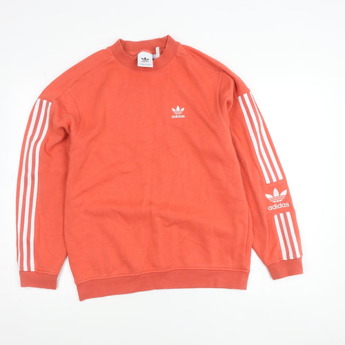 Adidas Men’s Orange XS Crew Neck Pullover Sweatshirt