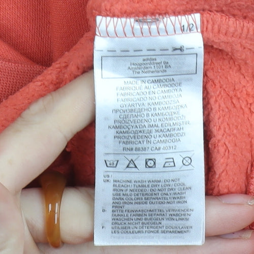 Adidas Men’s Orange XS Crew Neck Pullover Sweatshirt