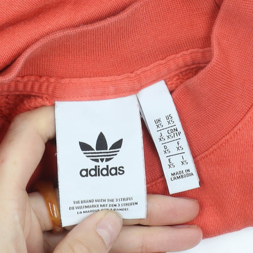 Adidas Men’s Orange XS Crew Neck Pullover Sweatshirt