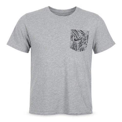 Nike Men’s Grey Athletic Fit Cotton T-Shirt Size S Crew Neck Sports Top