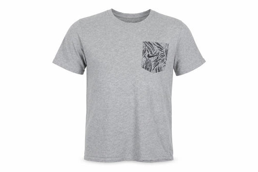 Nike Men’s Grey Athletic Fit Cotton T-Shirt Size S Crew Neck Sports Top