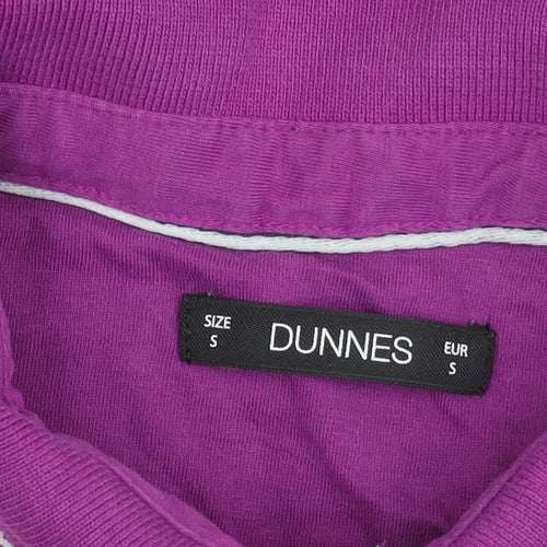 Dunnes Stores Men's Purple Geometric Cotton Polo Shirt Size S