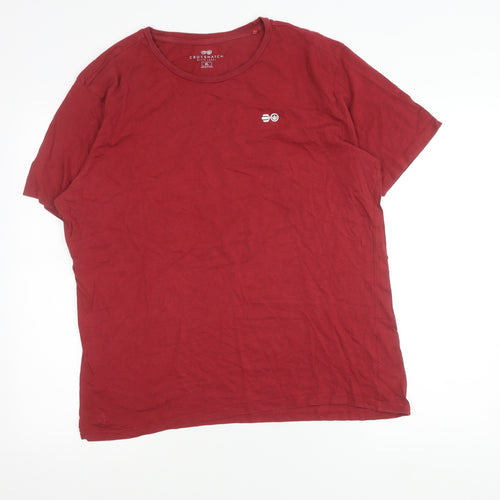 Crosshatch Men's Red XL Crew Neck Cotton Jersey T-Shirt