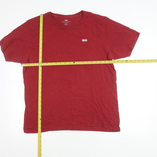 Crosshatch Men's Red XL Crew Neck Cotton Jersey T-Shirt