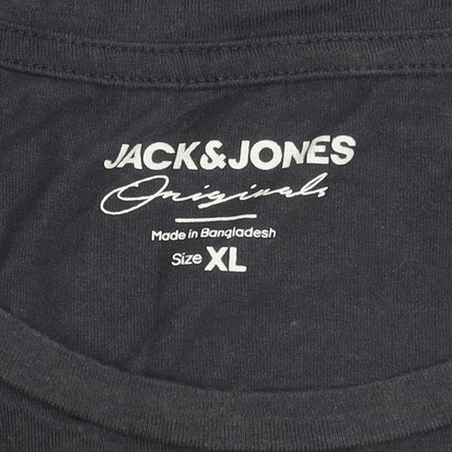 Jack & Jones Men’s Blue XL Crew Neck Cotton T-Shirt