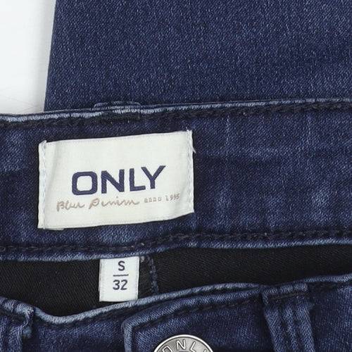 ONLY Women’s Blue Skinny Jeans S 32 Mid Rise Stretch Denim