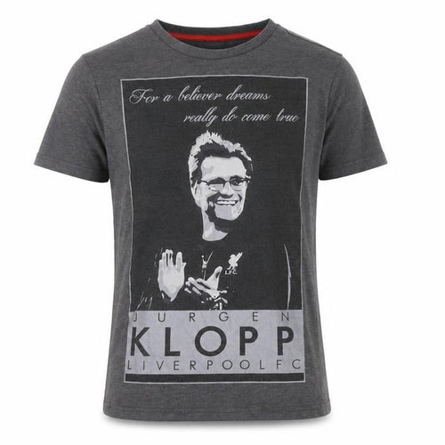 LFC Mens Grey XS Jurgen Klopp Graphic Football T-Shirt