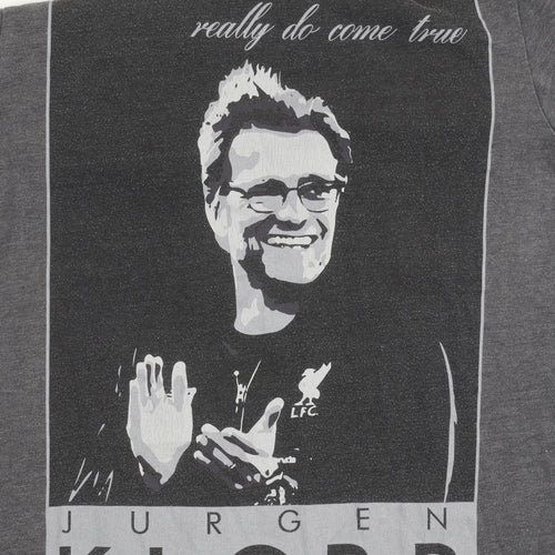 LFC Mens Grey XS Jurgen Klopp Graphic Football T-Shirt