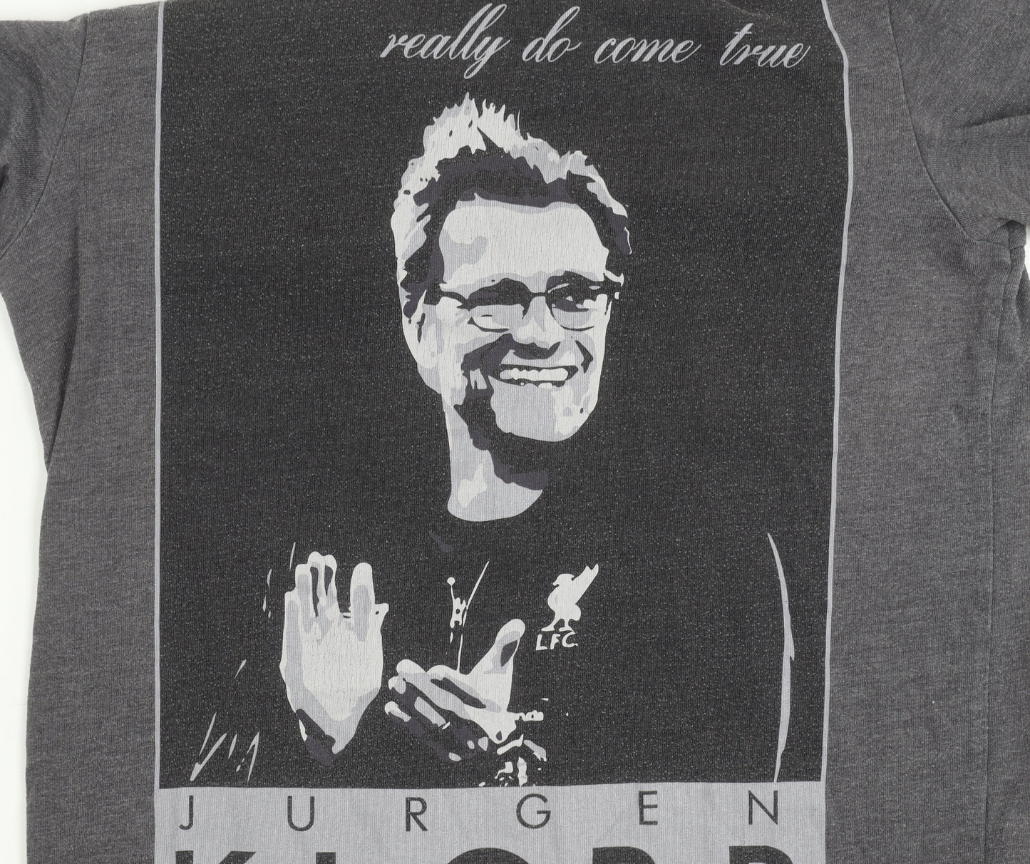 LFC Mens Grey XS Jurgen Klopp Graphic Football T-Shirt
