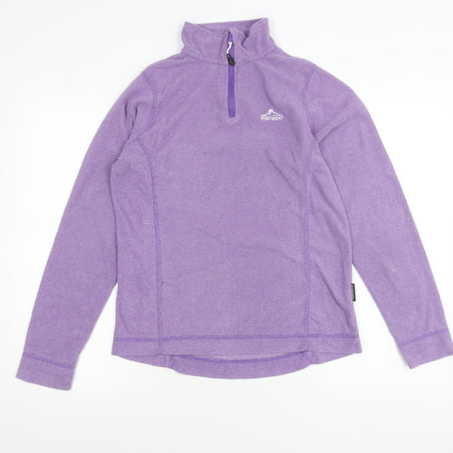 Portwest Women’s Purple Fleece Pullover 1/4 Zip Sweatshirt Size M