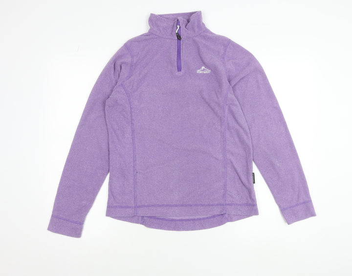 Portwest Women’s Purple Fleece Pullover 1/4 Zip Sweatshirt Size M