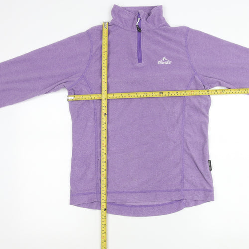 Portwest Women’s Purple Fleece Pullover 1/4 Zip Sweatshirt Size M