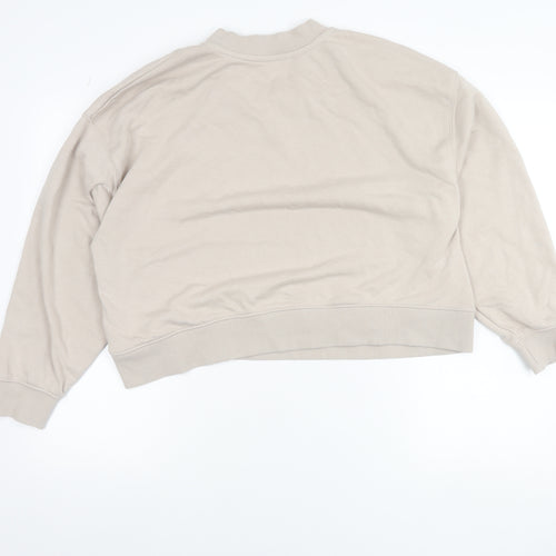 Dunnes Stores Women Beige V-Neck Pullover Sweatshirt L