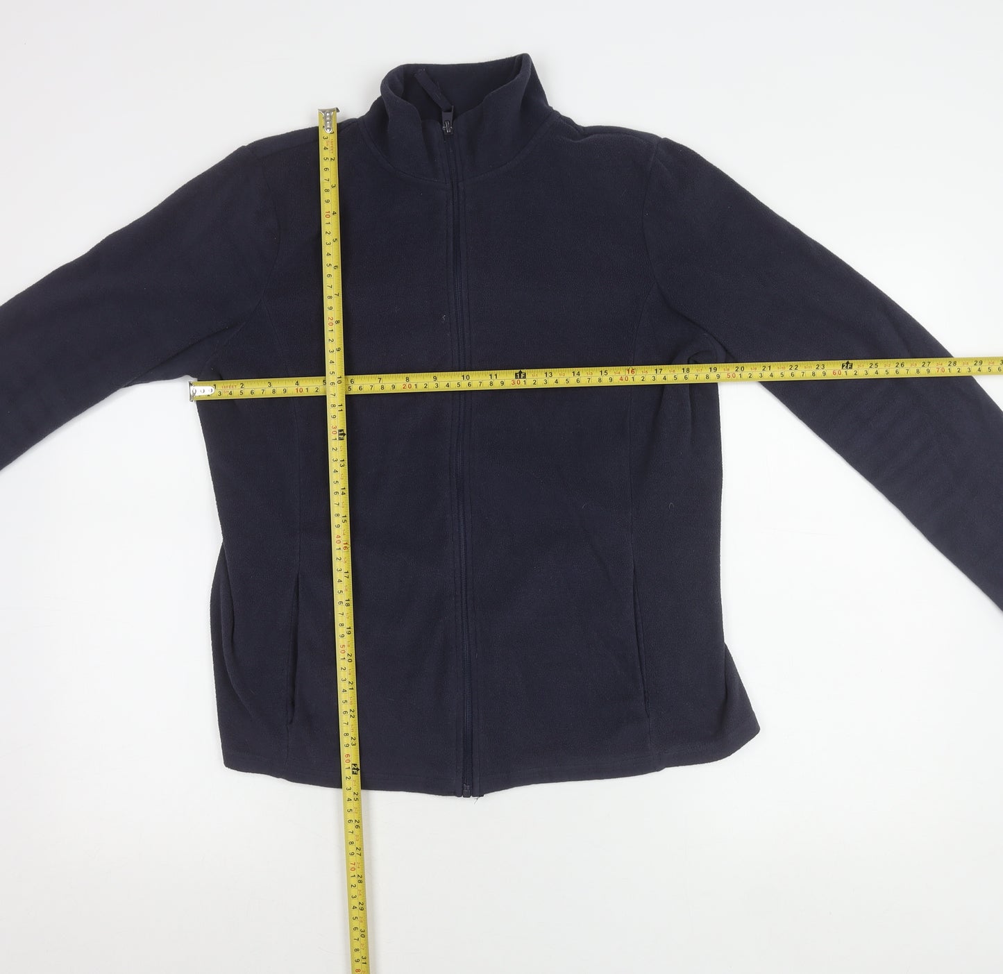 Dunnes Women's Blue Fleece Full Zip Jacket Size M