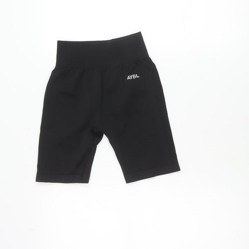 AYBL Women's Black Small Biker Compression Activewear Shorts
