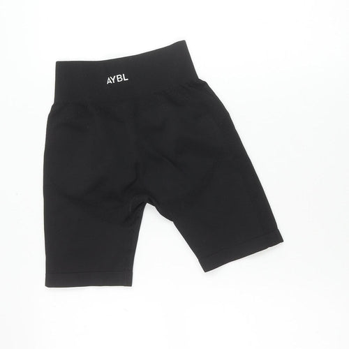 AYBL Women's Black Small Biker Compression Activewear Shorts