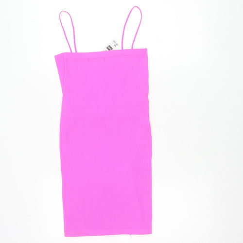 Dunnes Women’s Bright Pink XS-S Bandeau Bodycon Mini Dress