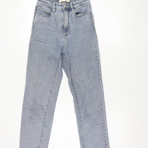 Stradivarius Women Blue High Rise Mom Jeans Size 6