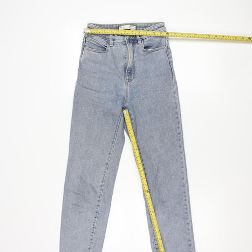 Stradivarius Women Blue High Rise Mom Jeans Size 6