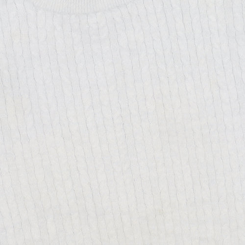 Gallery Women’s Light Blue Cable Knit Pullover Jumper Size S