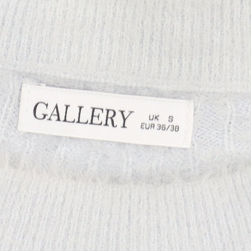 Gallery Women’s Light Blue Cable Knit Pullover Jumper Size S