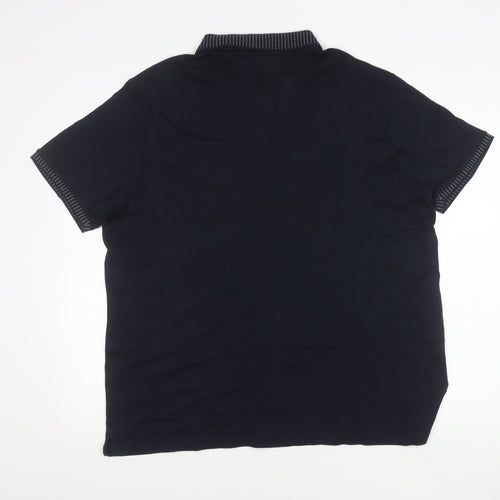 Marks and Spencer Men's Dark Navy 2XL Cotton Stretch Polo Shirt