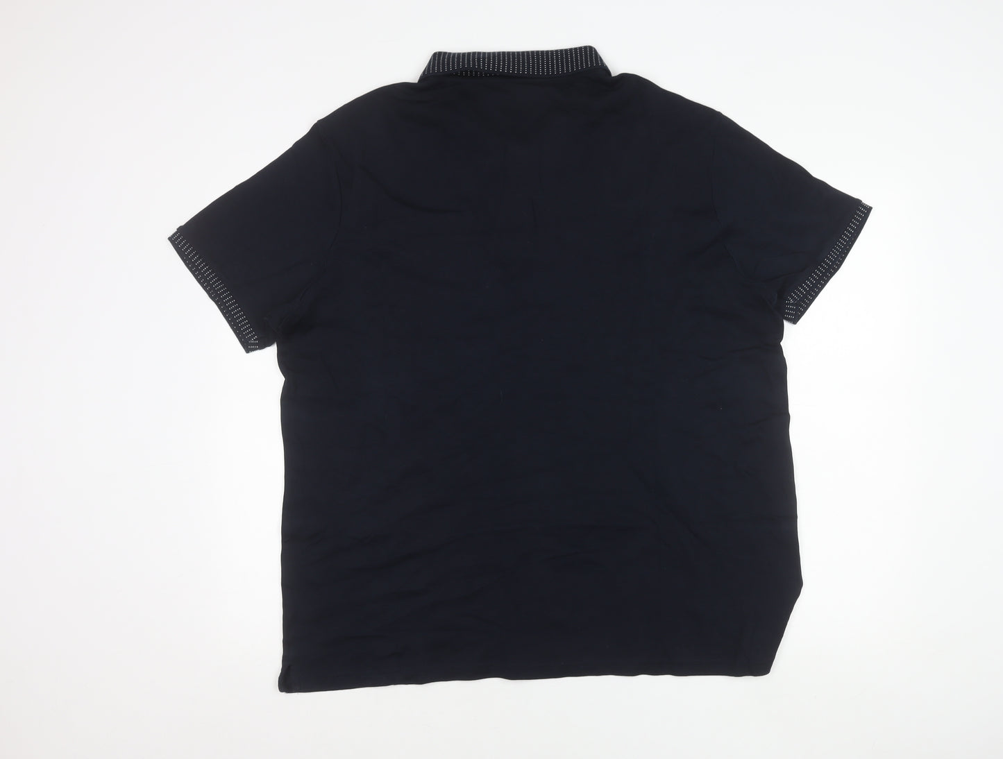 Marks and Spencer Men's Dark Navy 2XL Cotton Stretch Polo Shirt