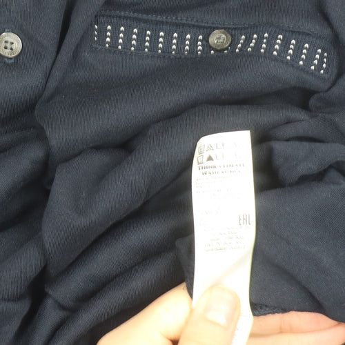 Marks and Spencer Men's Dark Navy 2XL Cotton Stretch Polo Shirt